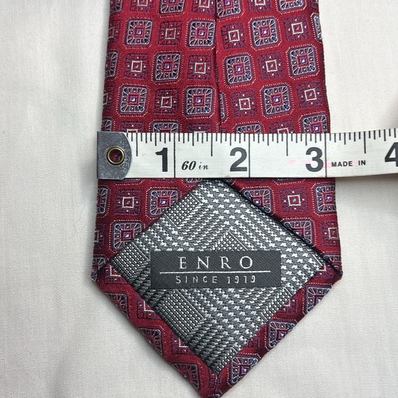 Enro Hand Made 100% Silk Tie - Picture 3 of 4
